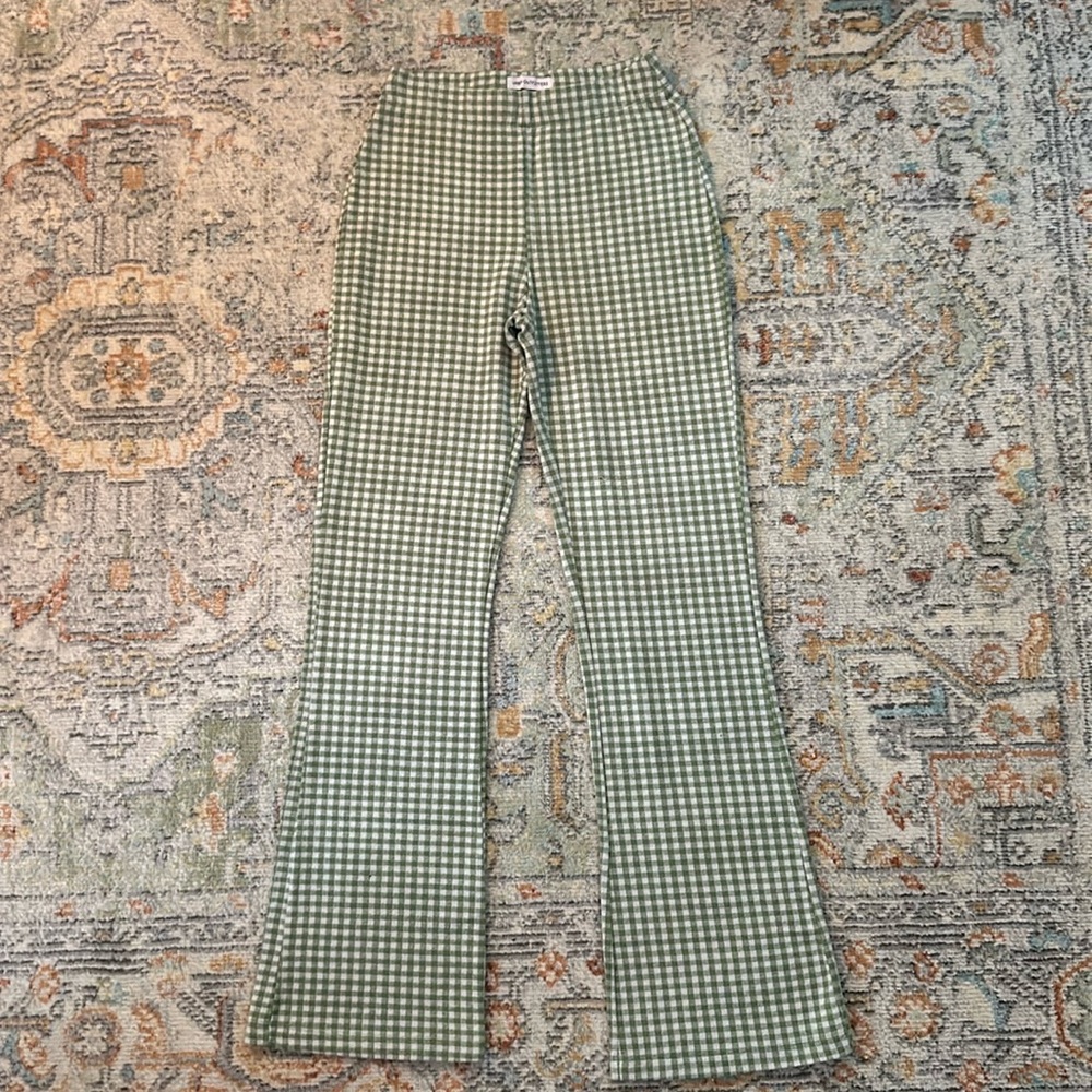 Urban Outfitters green gingham pants